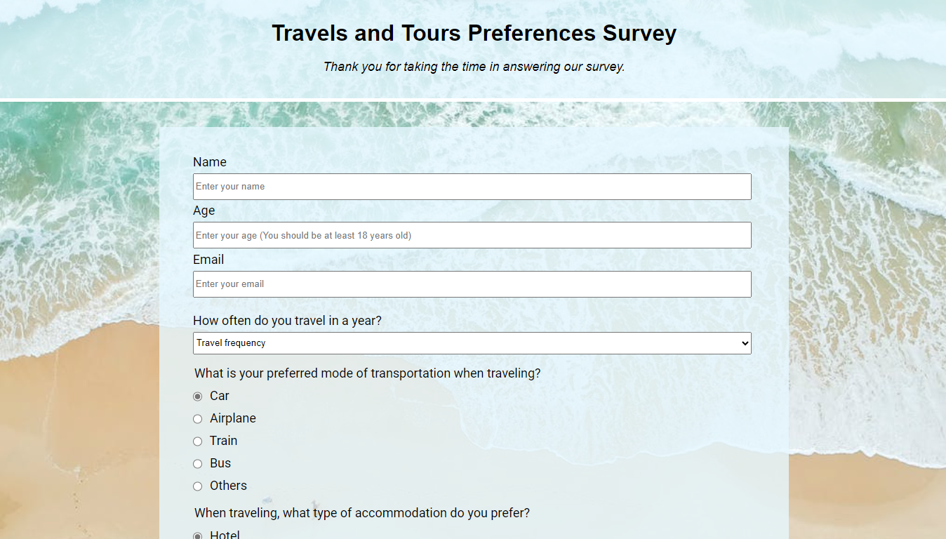 Survey Form