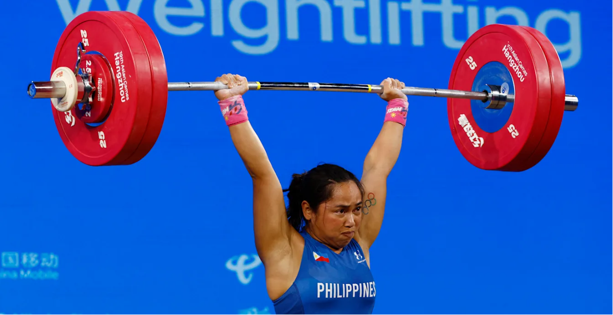 Weightlifter Hidilyn Diaz at the 19th Asian Games